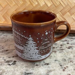 Vintage Christmas Brown Coffee Mug Alt-Rothenburger Reiterlesmarkt